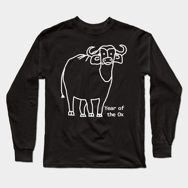 Year of the Ox Ghost Long Sleeve T-Shirt by ellenhenryart